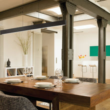 Load image into Gallery viewer, 44&quot; Black Logemann 1-Light Kitchen Island Linear LED Pendant
