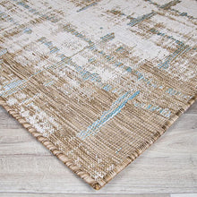 Load image into Gallery viewer, Lolley Abstract Indoor / Outdoor Area Rug in Light Brown/Ivory 3&#39;3&quot; x 5&#39;6&quot;
