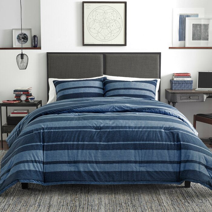 Longpoint 100% Cotton Comforter Set,  Full/Queen