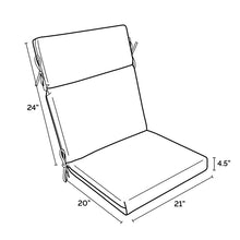 Load image into Gallery viewer, Longshore Tides 1 - Piece Outdoor Seat/Back Cushion 21&#39;&#39; W x 20&#39;&#39; D
