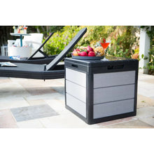 Load image into Gallery viewer, Loon Peak® Cheul 30 Gallons Gallon Water Resistant Lockable Deck Box in Gray/Black
