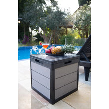 Load image into Gallery viewer, Loon Peak® Cheul 30 Gallons Gallon Water Resistant Lockable Deck Box in Gray/Black
