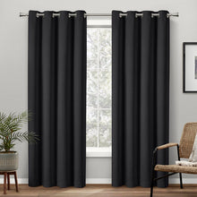 Load image into Gallery viewer, Loraine Solid Blackout Thermal Grommet Curtain Panels (Set of 2), EC1180
