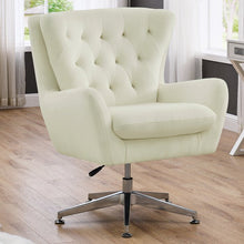 Load image into Gallery viewer, Lorerei Upholstered Swivel Wingback Chair, Upholstered Color: Lily White, #6198
