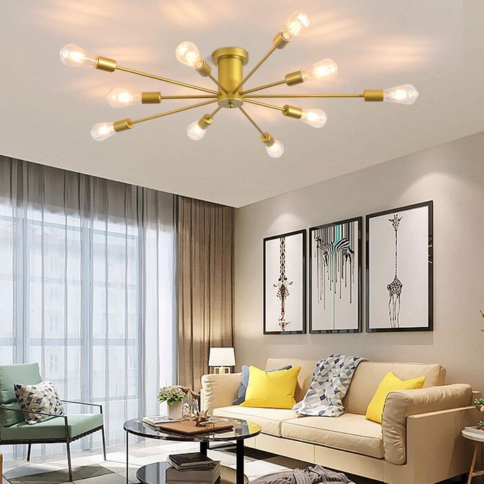 Lorise 10 - Light Dimmable Sputnik Sphere Chandelier