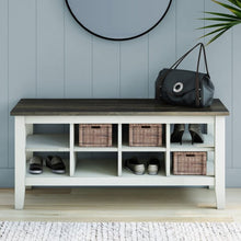 Load image into Gallery viewer, Lorraine Cubby Storage Bench Old Wood White 3386RR
