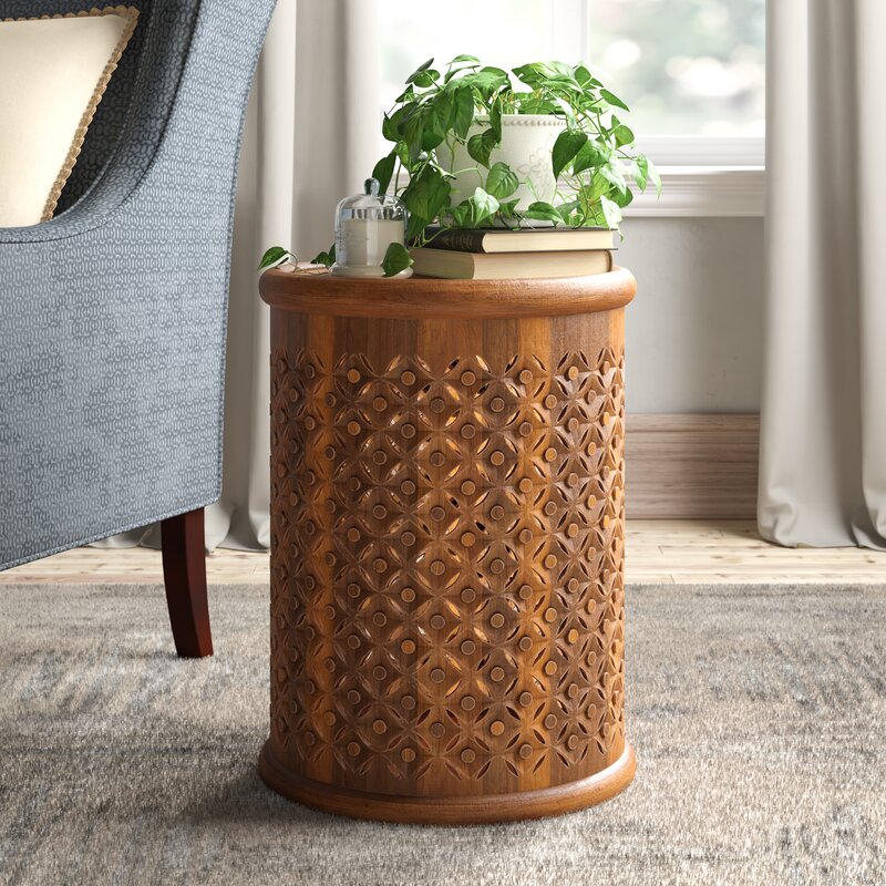 Lorraine Solid Wood End Table 7037