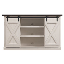 Load image into Gallery viewer, Cream/Espresso Lorraine TV Stand for TVs up to 54"
