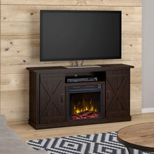 Load image into Gallery viewer, Lorraine TV Stand for TVs up to 55&quot; with Electric Fireplace Espresso(2598RR)
