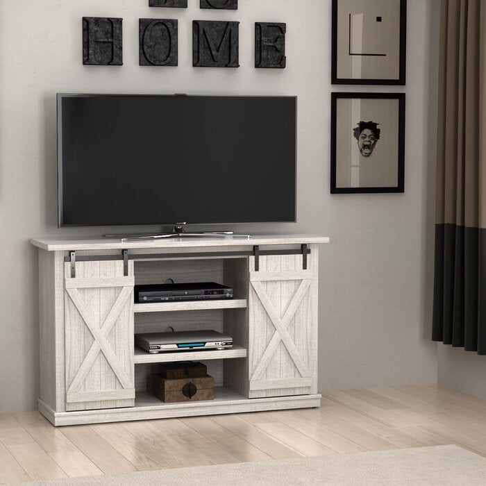 Sargent Oak/Whitewashed Gray Lorraine TV Stand for TVs up to 60