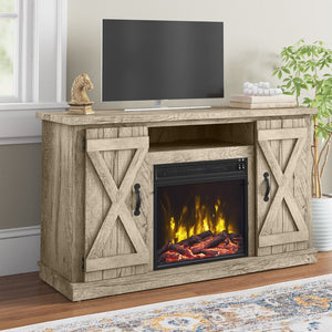 Ashland Pine Lorraine TV Stand for TVs up to 60" with Fireplace Included