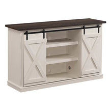 Load image into Gallery viewer, Cream/Espresso Lorraine TV Stand for TVs up to 60&quot;
