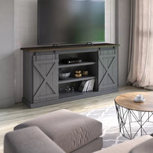 Load image into Gallery viewer, Antique Gray Lorraine TV Stand for TVs up to 70&quot;
