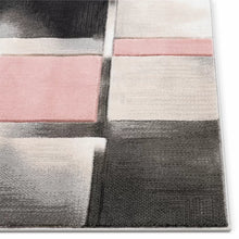 Load image into Gallery viewer, Louisa Geometric Area Rug in Pink/Gray/Black, Runner 2&#39;7&quot; x 9&#39;10&quot;
