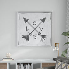 Load image into Gallery viewer, &#39;Love Arrows III&#39; Framed Graphic Art Print on Canvas MRM2212
