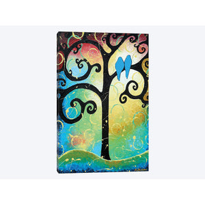 12" H x 8" W x 0.75" D Lovebirds Of Happiness II by Helen Janow Miqueo Gallery-Wrapped Canvas Giclée