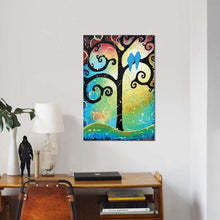 Load image into Gallery viewer, 12&quot; H x 8&quot; W x 0.75&quot; D Lovebirds Of Happiness II by Helen Janow Miqueo Gallery-Wrapped Canvas Giclée
