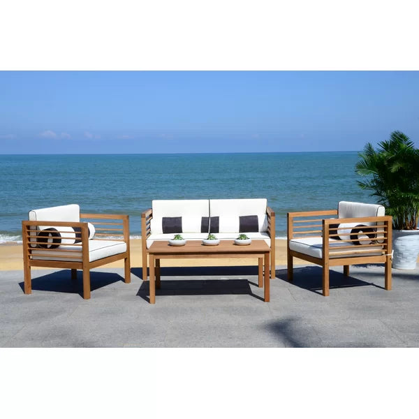 Lovettsville 4 - Person Seating Group with Cushions