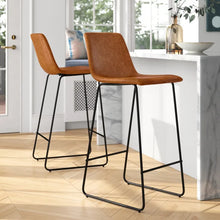 Load image into Gallery viewer, Luca Commercial Grade LeatherSoft Counter Height Barstools (Set of 2)
