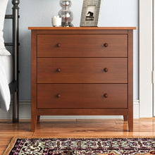 Load image into Gallery viewer, Luciana 32.4&#39;&#39; Tall 3 - Drawer Solid Wood Bachelor&#39;s Chest in Brown
