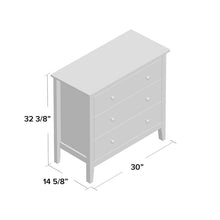 Load image into Gallery viewer, Luciana 3 - Drawer Solid Wood Bachelor&#39;s Chest in Brown MRM3117
