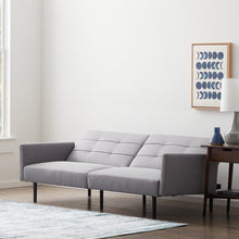 Load image into Gallery viewer, Lucid Comfort 74&#39;&#39; Velvet Square Arm Sleeper *AS-IS*
