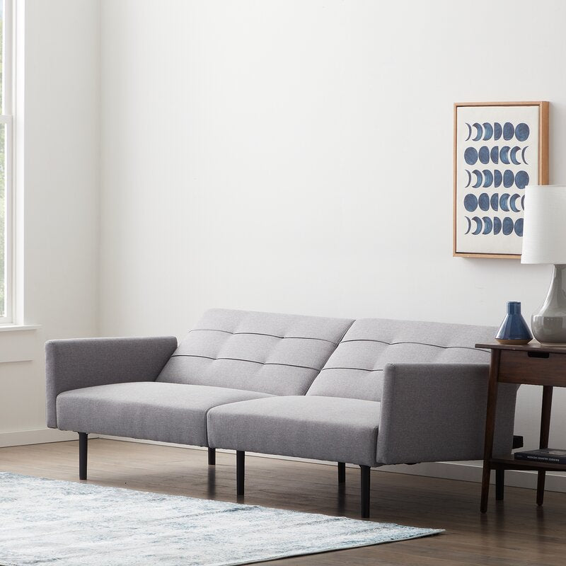 Lucid Comfort 74'' Velvet Square Arm Sleeper *AS-IS*