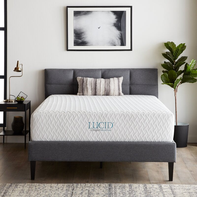 Lucid Comfort Collection 12'' Firm TWIN Charcoal Infused Mattress 5832RR