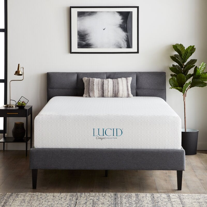 Lucid Comfort Collection 14'' Medium Charcoal Infused Mattress king