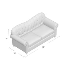 Load image into Gallery viewer, Lucie 92&#39;&#39; Rolled Arm Sofa with Reversible Cushions 5380RR
