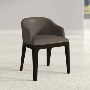 Lucien 23" W Leather Seat Waiting Room Chair with Wood Frame