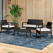 Load image into Gallery viewer, Luken Wicker/Rattan 4 - Person Seating Group with Cushions
