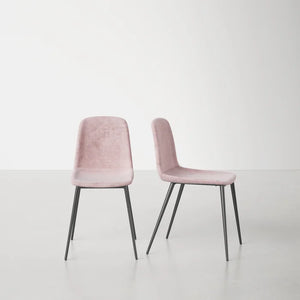 33'' H x 17.5'' W x 21'' D Lunar Velvet Side Chair (Set of 2)