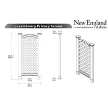 Load image into Gallery viewer, White Luxembourg Vinyl Lattice Panel Trellis, #6387
