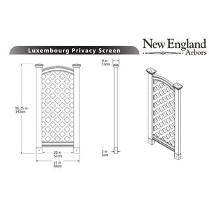 White Luxembourg Vinyl Lattice Panel Trellis, #6387