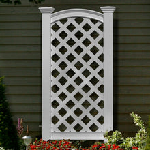 Load image into Gallery viewer, White Luxembourg Vinyl Lattice Panel Trellis, #6387
