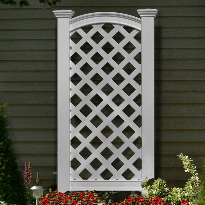 White Luxembourg Vinyl Lattice Panel Trellis, #6387