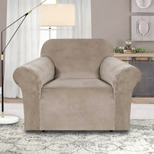 Load image into Gallery viewer, Luxurious Velvet Plush Stretch Box Cushion Armchair Slipcover 6935RR/GL
