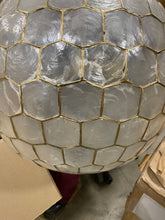 Load image into Gallery viewer, Leonard 1 - Light Unique / Statement Globe Pendant with Capiz Accents
