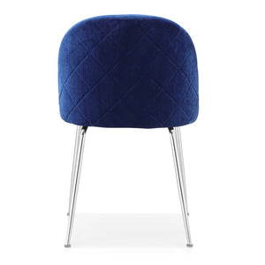 M60 Modern Velvet Chair, Set of 2, Chrome (Set of 2) 7397