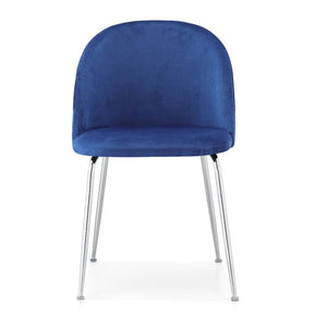 M60 Modern Velvet Chair, Set of 2, Chrome (Set of 2) 7397