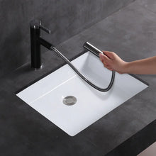 Load image into Gallery viewer, 19.5 Inch Rectangle Undermount Bathroom Sink , Ceramic Lavatory Vanity Sink ,Under Counter Vessel Sink ,White
