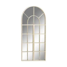 Load image into Gallery viewer, 48 in. x 24 in. Silver Metal Traditional Arch Wall Mirror
