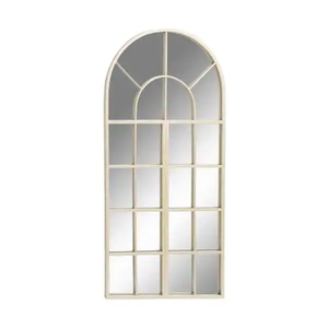 48 in. x 24 in. Silver Metal Traditional Arch Wall Mirror