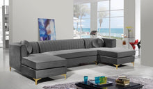 Load image into Gallery viewer, Meridian Furniture Graham yGrey Velvet ***AS IS***(Chaise ONLY)6616RR-OB
