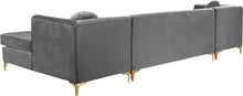 Load image into Gallery viewer, Meridian Furniture Graham yGrey Velvet ***AS IS***(Chaise ONLY)6616RR-OB
