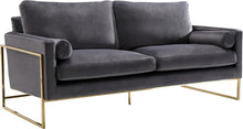 Load image into Gallery viewer, Meridian Furniture Mila Grey Velvet Sofa
