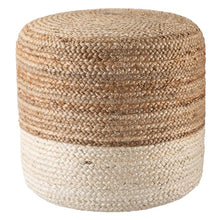 Load image into Gallery viewer, Macek 18&#39;&#39; Round Pouf Ottoman White Jute (175MM)
