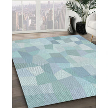 Load image into Gallery viewer, Machine Woven Beige/Green/Blue Machine Washable Rug, Rectangle 2&#39; x 3&#39;
