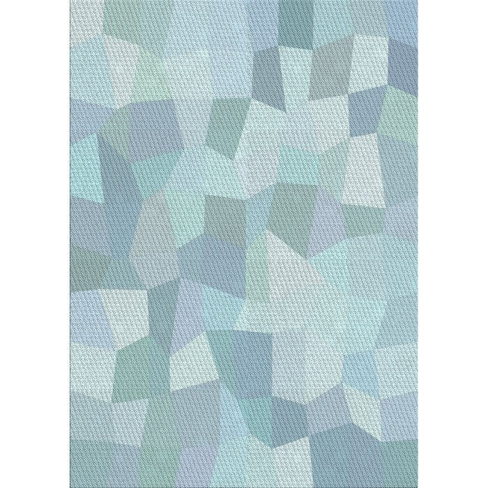 Machine Woven Beige/Green/Blue Machine Washable Rug, Rectangle 2' x 3'